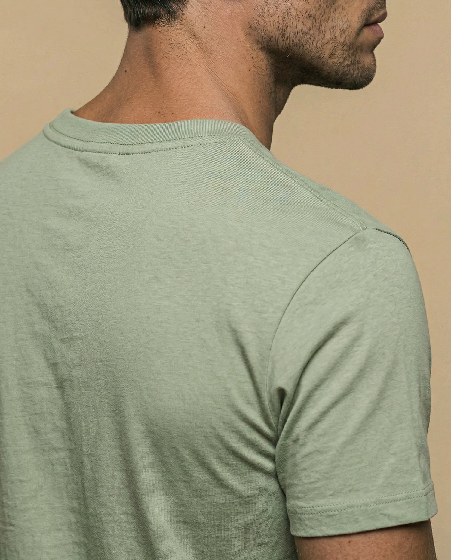 Camiseta estampada con gráfico de palmeras - Verde