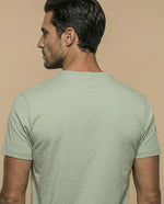 Camiseta estampada con gráfico de palmeras - Verde