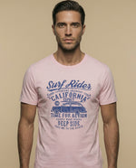 Camiseta estampada con gráfico frontal - Rosa