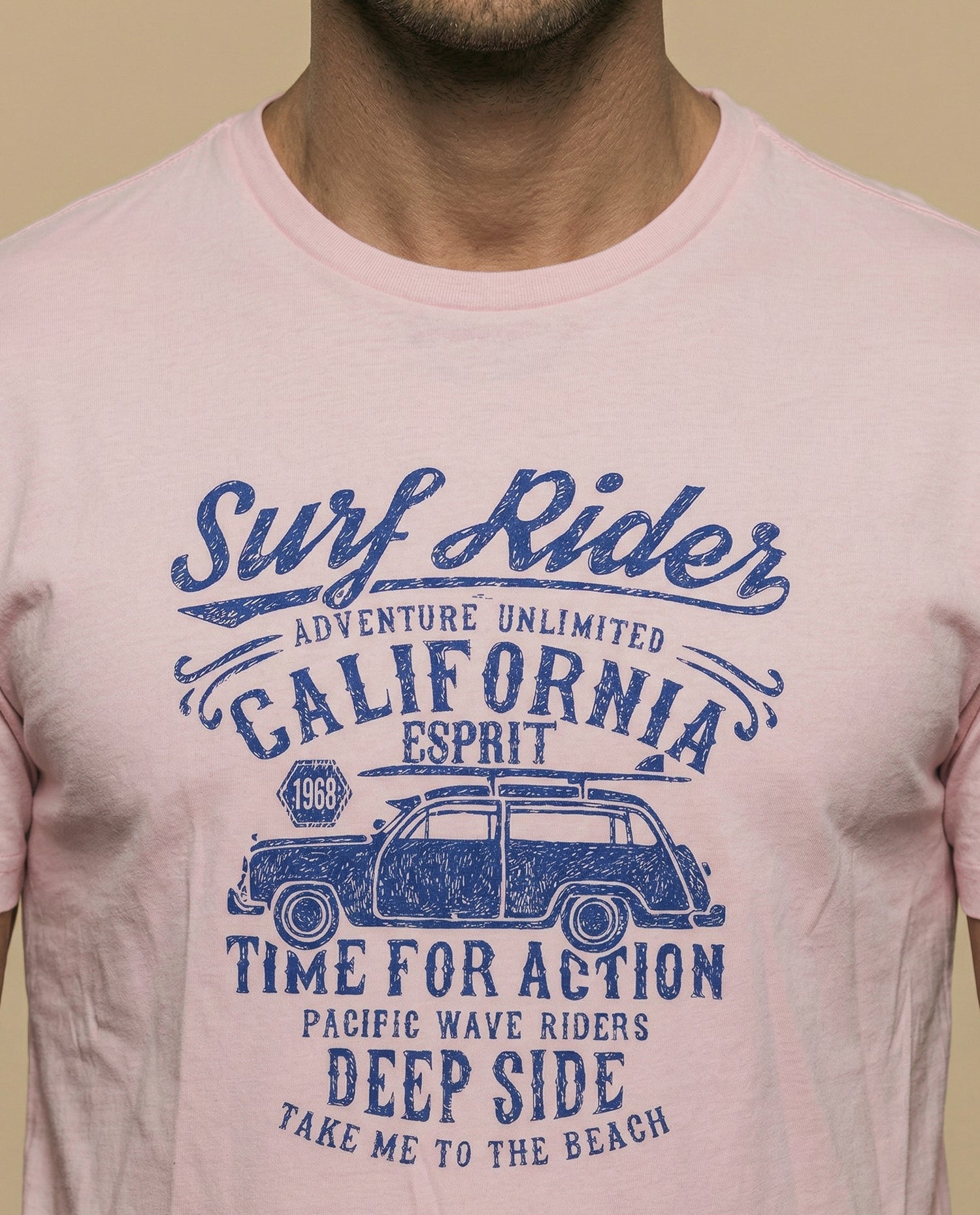 Camiseta estampada con gráfico frontal - Rosa