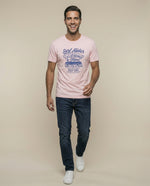 Camiseta estampada con gráfico frontal - Rosa