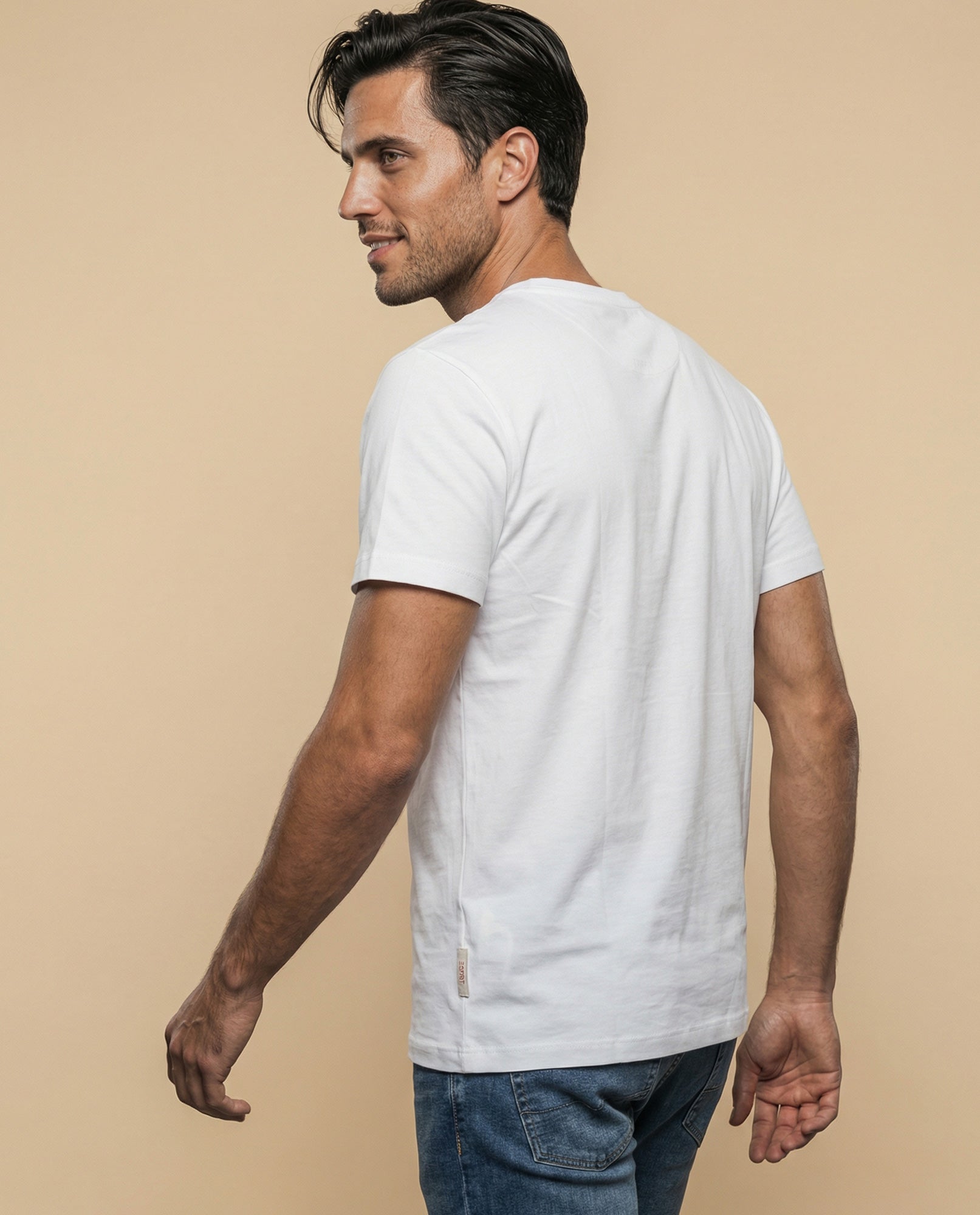 Camiseta manga corta con estampado racing Iron Wheels - Blanco 34_345E326_BLA114202_4