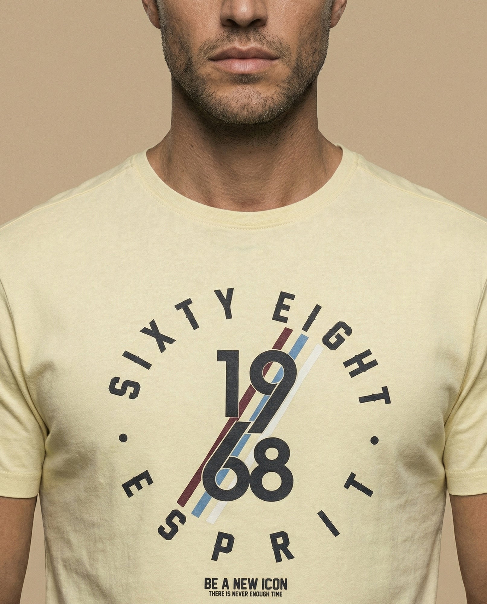 Camiseta manga corta con estampado gráfico circular para hombre - Amarillo 34_345F302_AMA120911_3