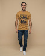 Camiseta manga corta algodón - Amarillo