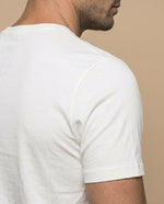 Camiseta básica manga corta con costura trasera para hombre - Crudo
