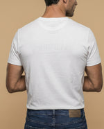 Camiseta manga sisa algodón - Blanco