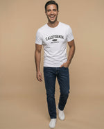 Camiseta manga sisa algodón - Blanco