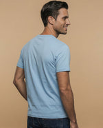 Camiseta manga corta con estampado California para hombre - Azul
