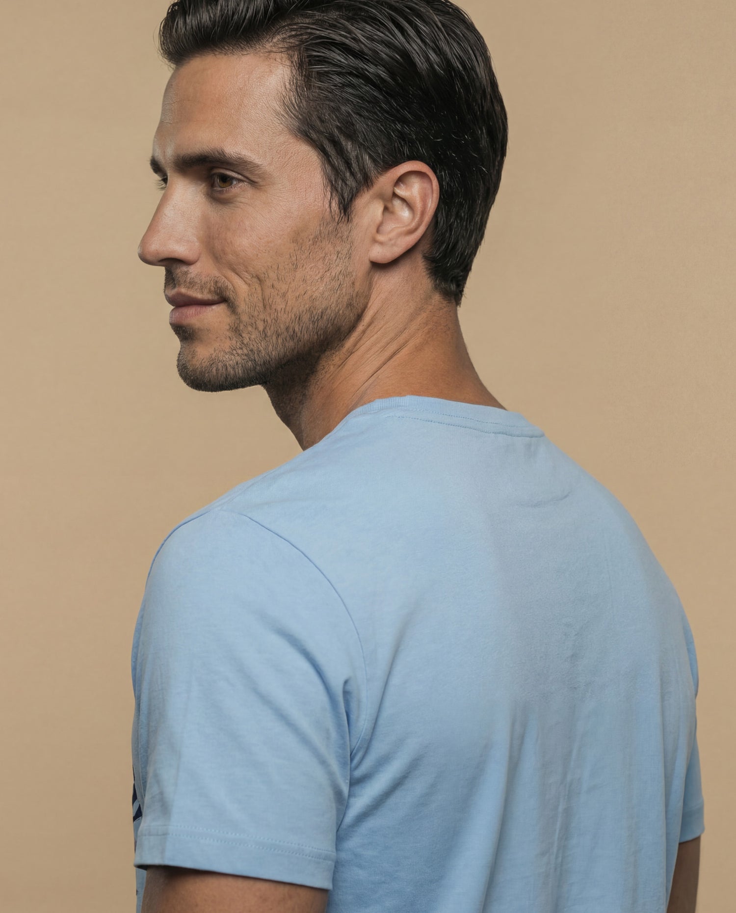 Camiseta manga corta con estampado California para hombre - Azul