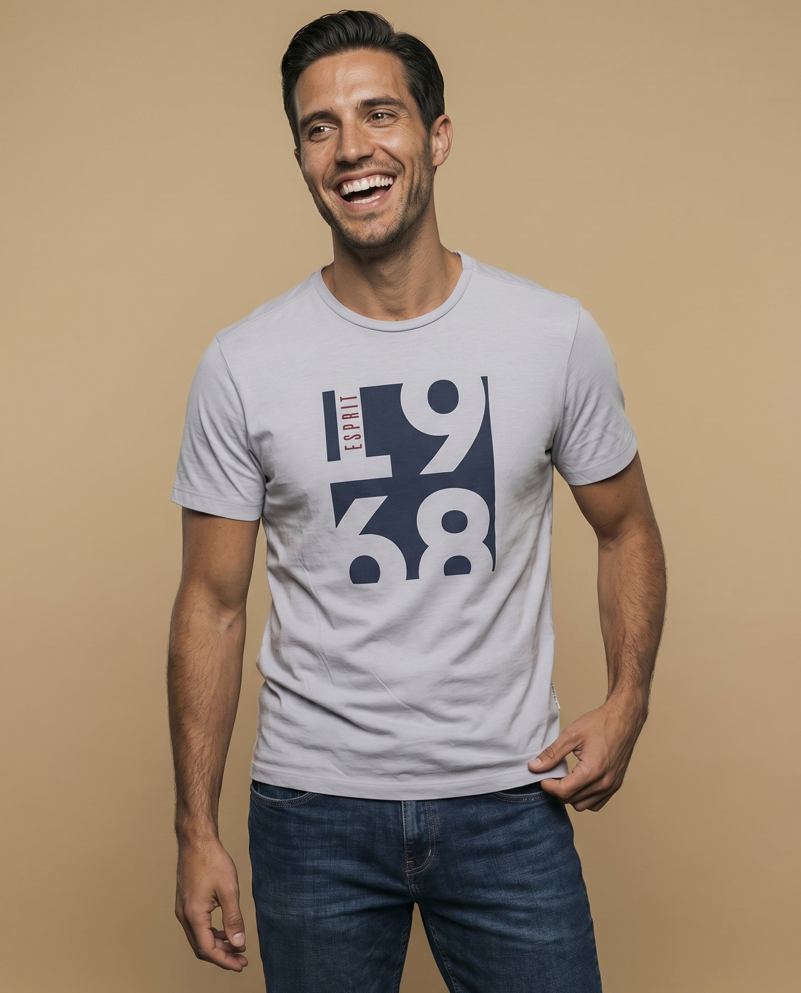Camiseta manga sisa algodón - Gris 34_345F340_GRI124302_0