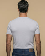 Camiseta manga sisa algodón - Gris