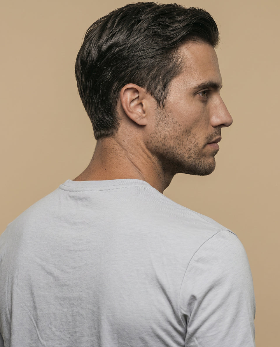 Camiseta manga sisa algodón - Gris 34_345F340_GRI124302_7