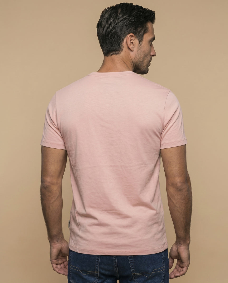 Camiseta manga corta con estampado gráfico ESPRIT 1968 para hombre - Rosa 34_345F342_ROS142806_4