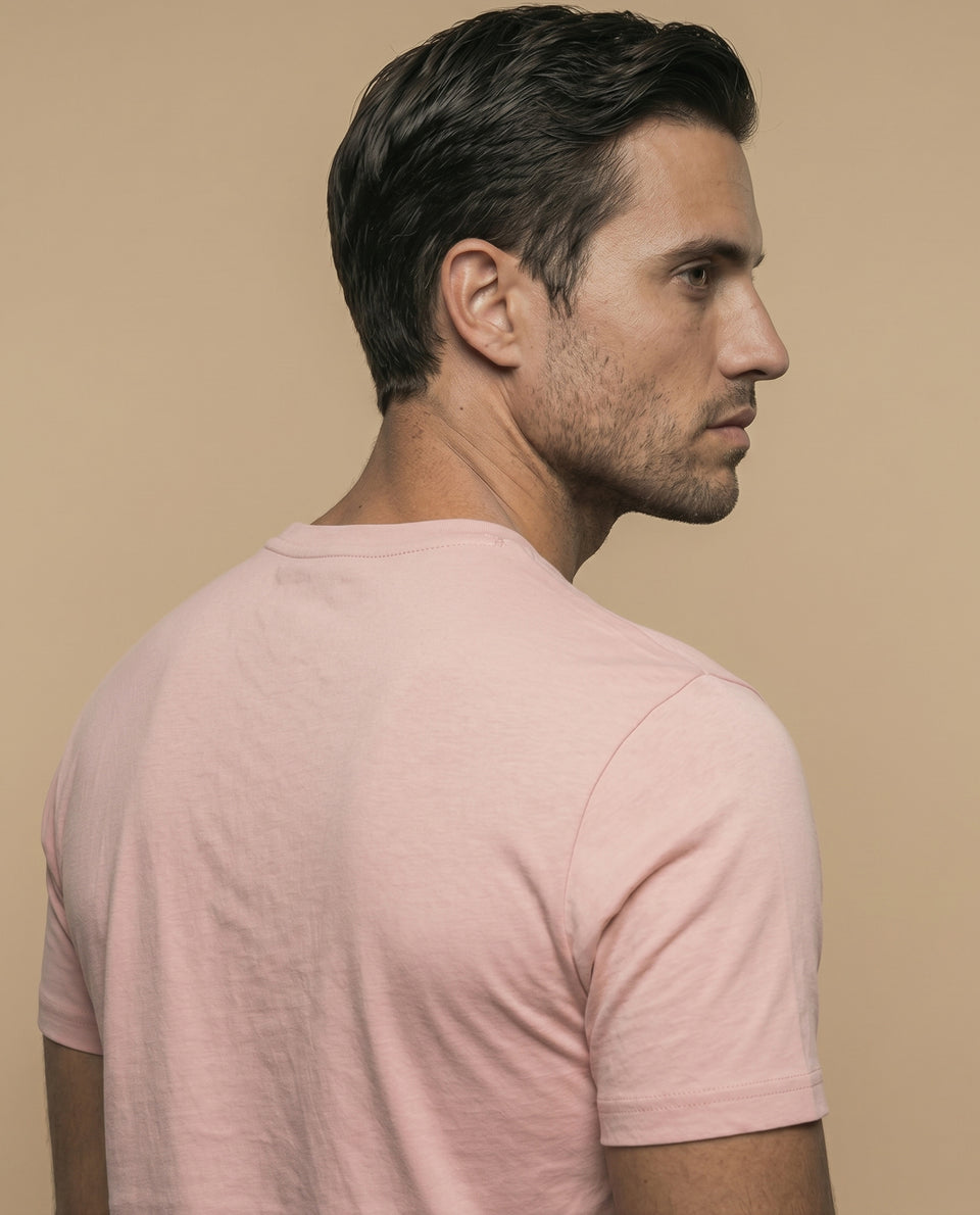 Camiseta manga corta con estampado gráfico ESPRIT 1968 para hombre - Rosa 34_345F342_ROS142806_7