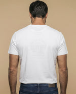 Camiseta manga corta con estampado gráfico vintage para hombre - Crudo