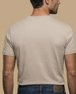 Camiseta manga corta de algodón - Beige