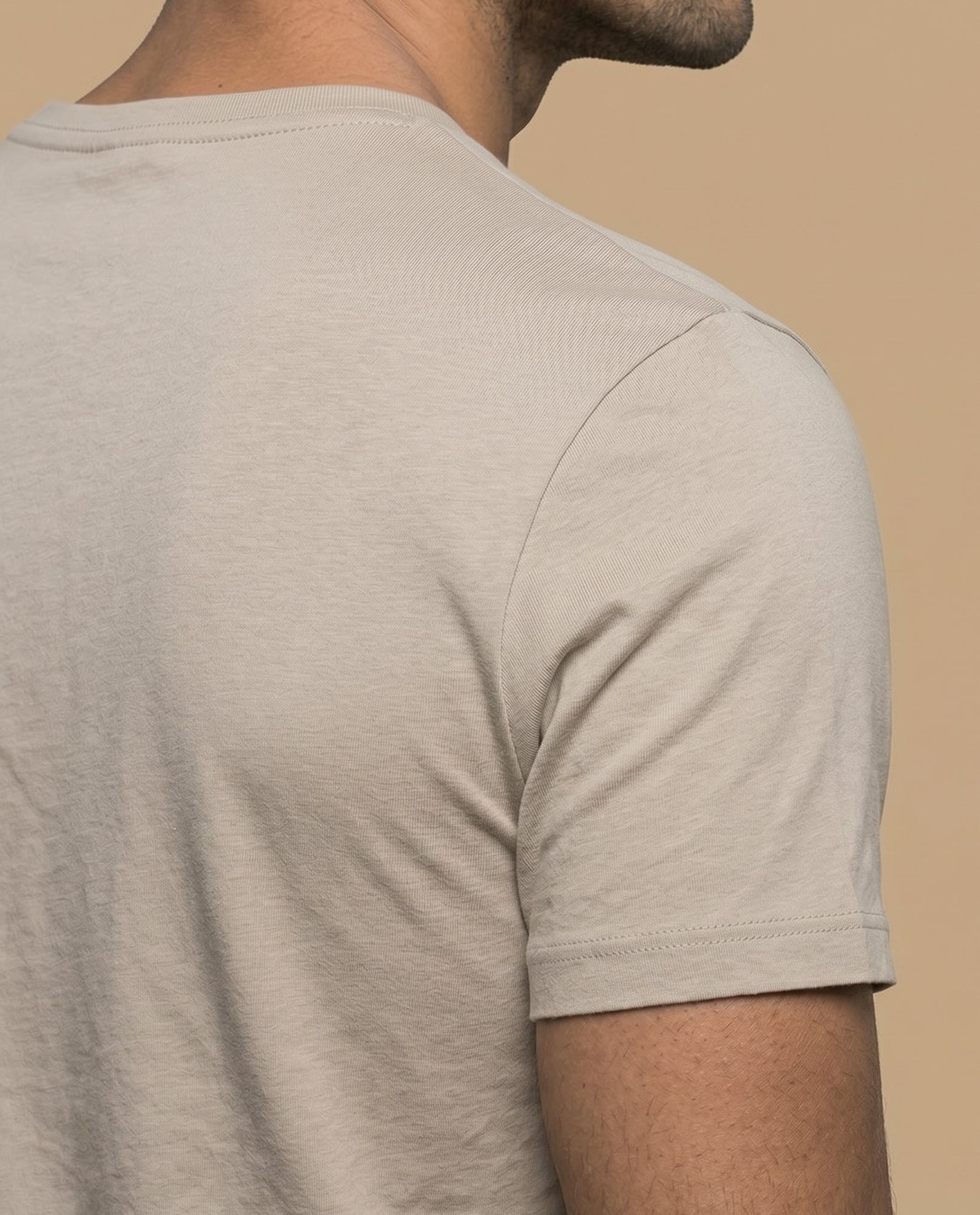 Camiseta manga corta de algodón - Beige 34_345F345_BEI130607_6