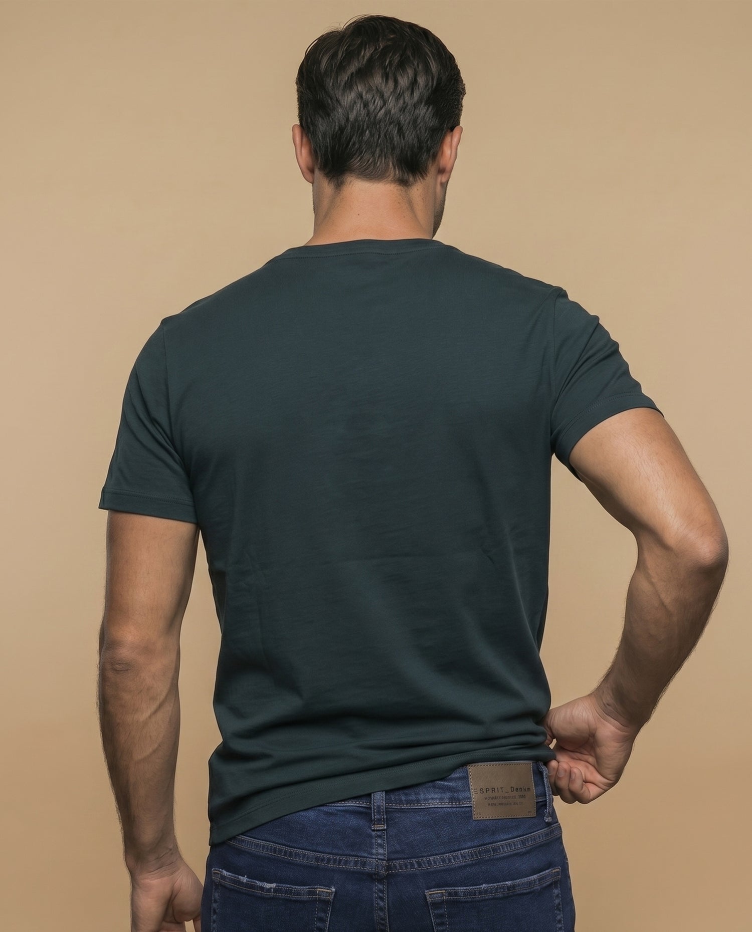 Camiseta Algodón Hombre Esprit - Verde