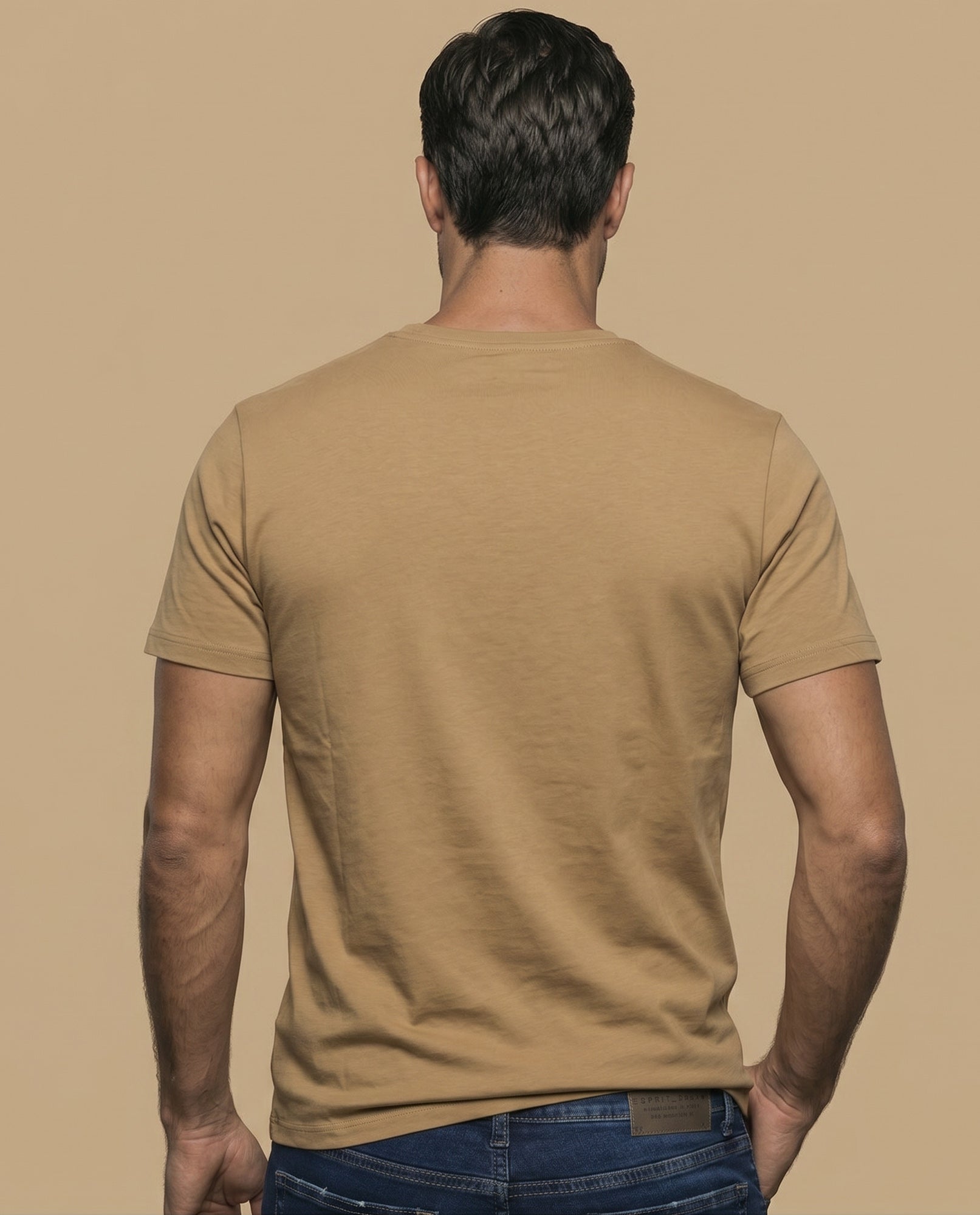 Camiseta manga corta con estampado gráfico ESPRIT 1968 para hombre - Beige 34_345F347_BEI130607_4