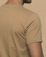 Camiseta manga corta con estampado gráfico ESPRIT 1968 para hombre - Beige