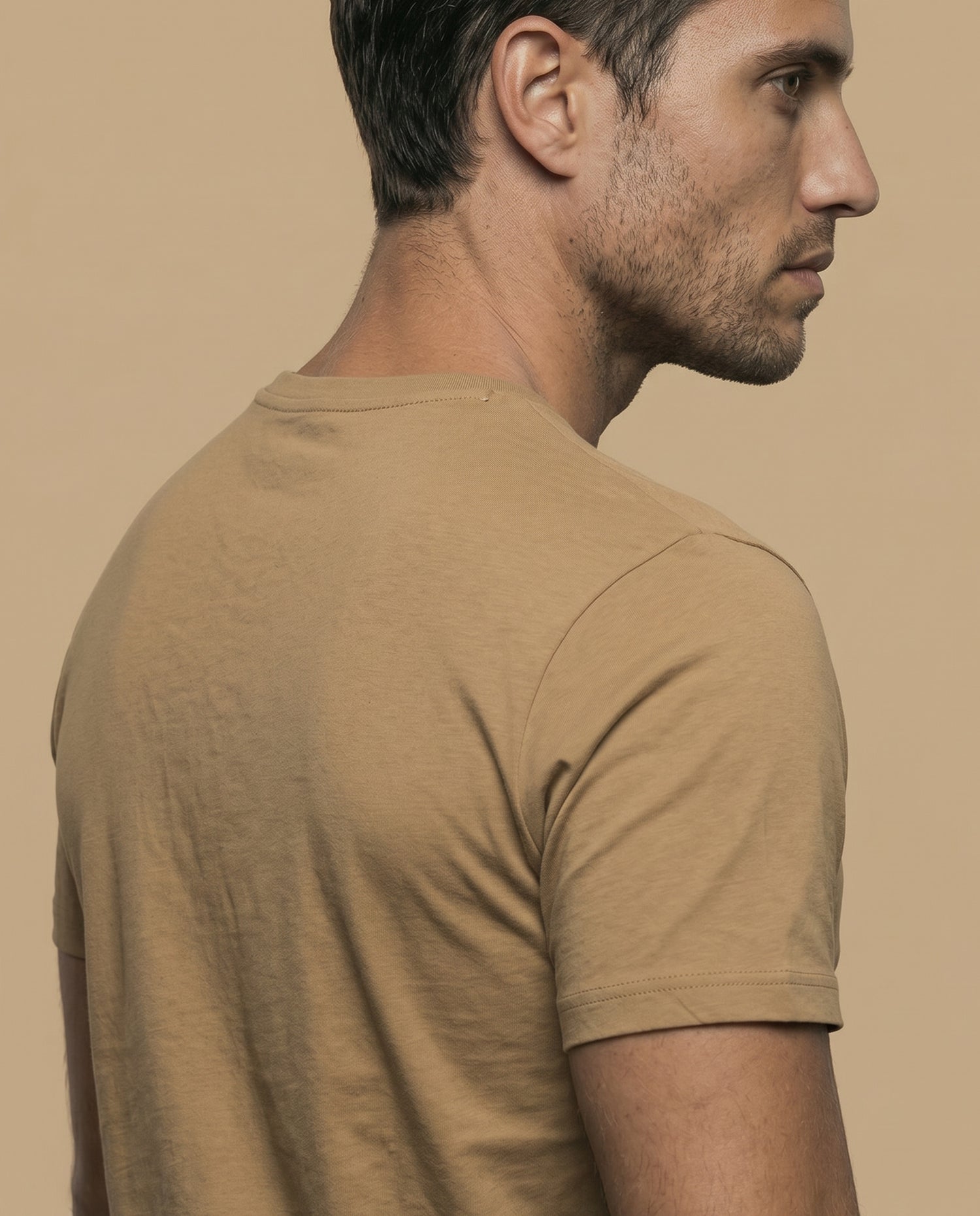 Camiseta manga corta con estampado gráfico ESPRIT 1968 para hombre - Beige