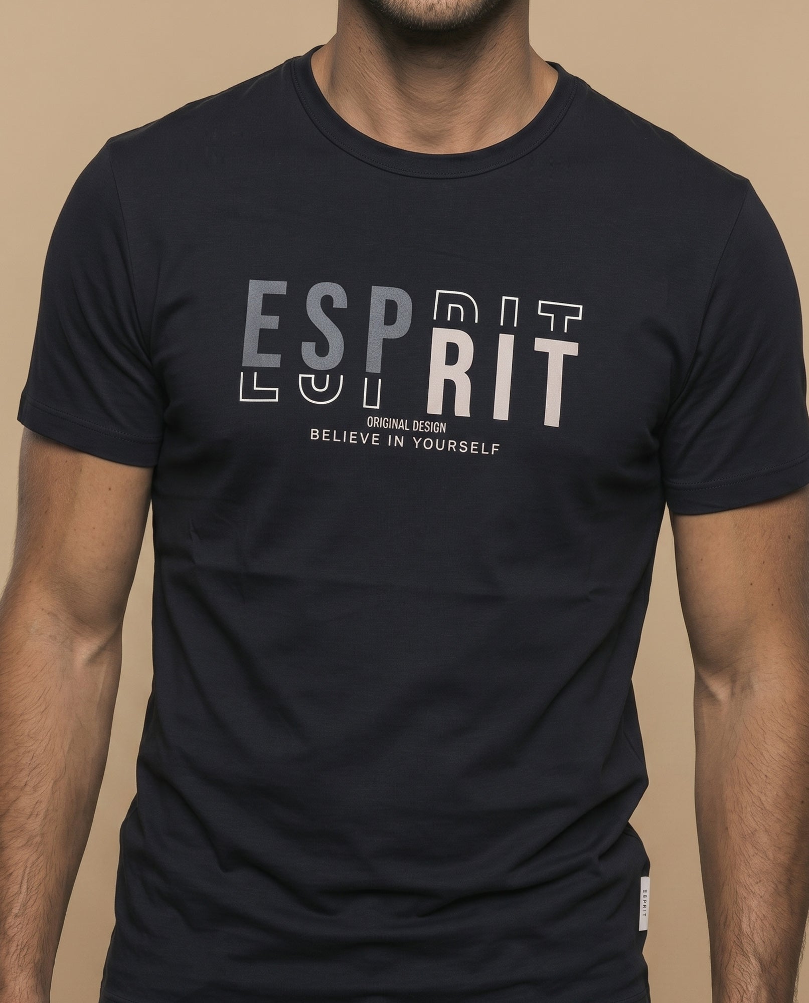 Camiseta Slim fit algodón - Negro 34_345F349_NEG193713_3
