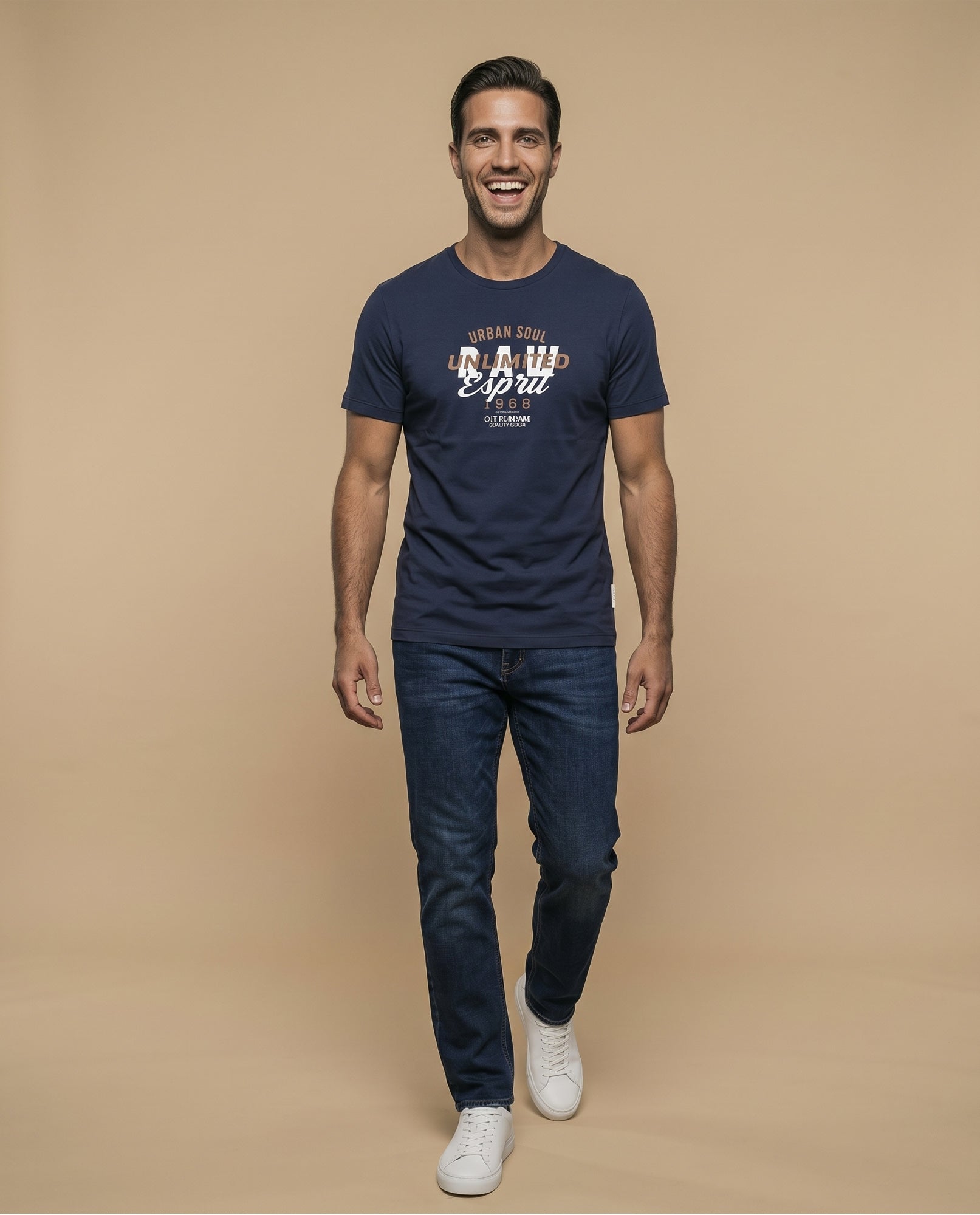 Camiseta Hombre Algodón Esprit - Azul 34_345F351_AZU193920_5
