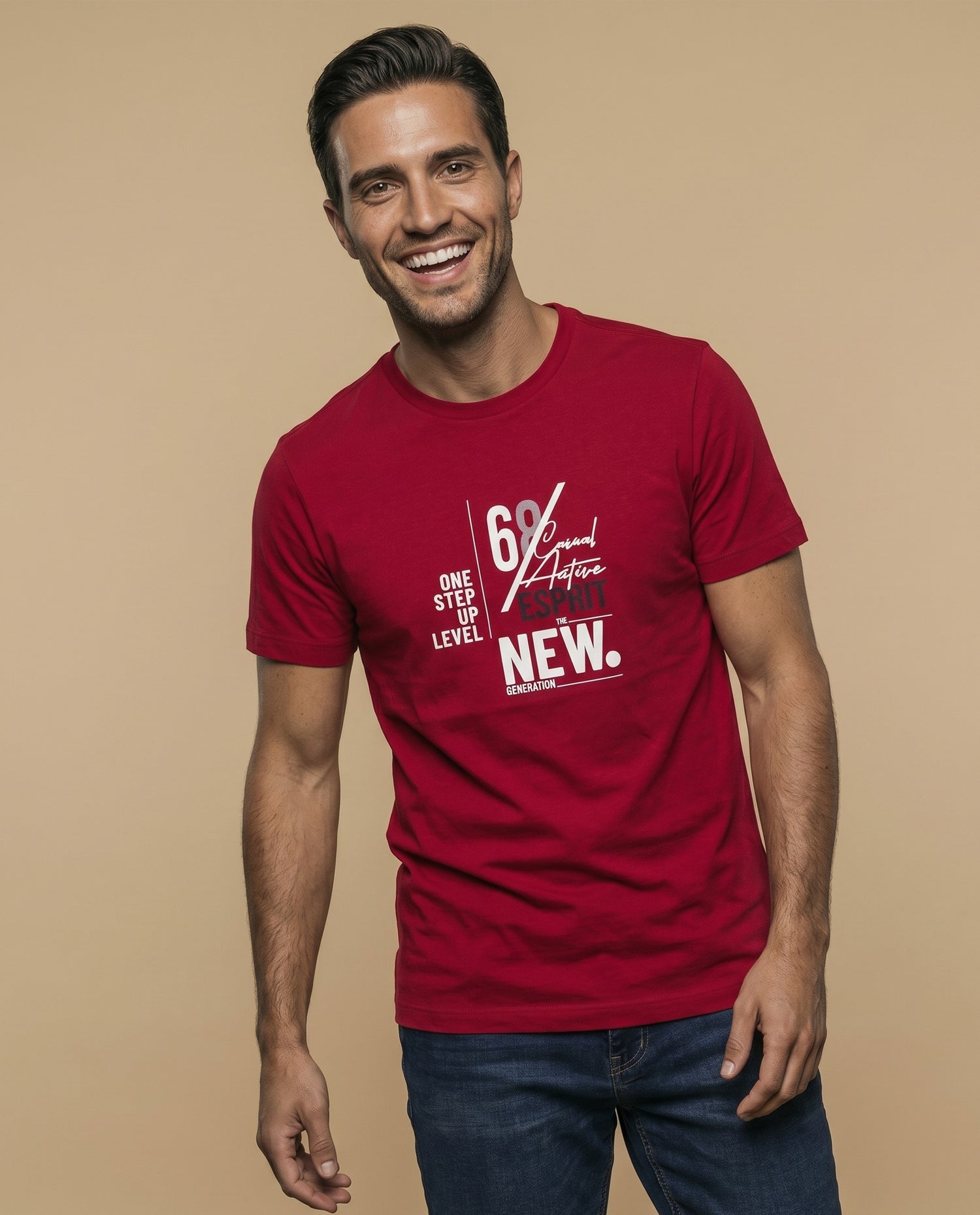 Camiseta manga corta algodón - Rojo