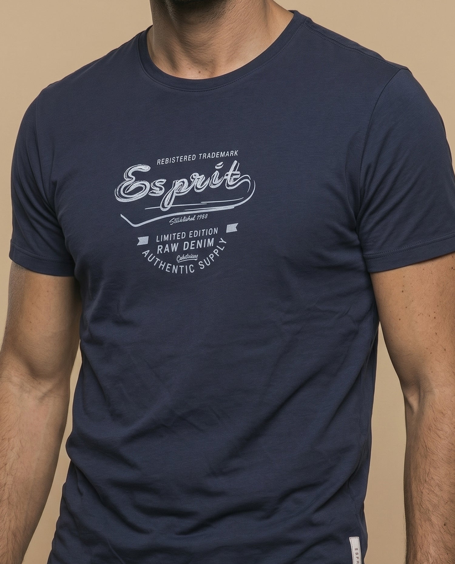 Camiseta 100% Algodón Hombre - Azul