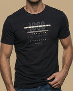 Camiseta manga sisa algodón hombre - Negro