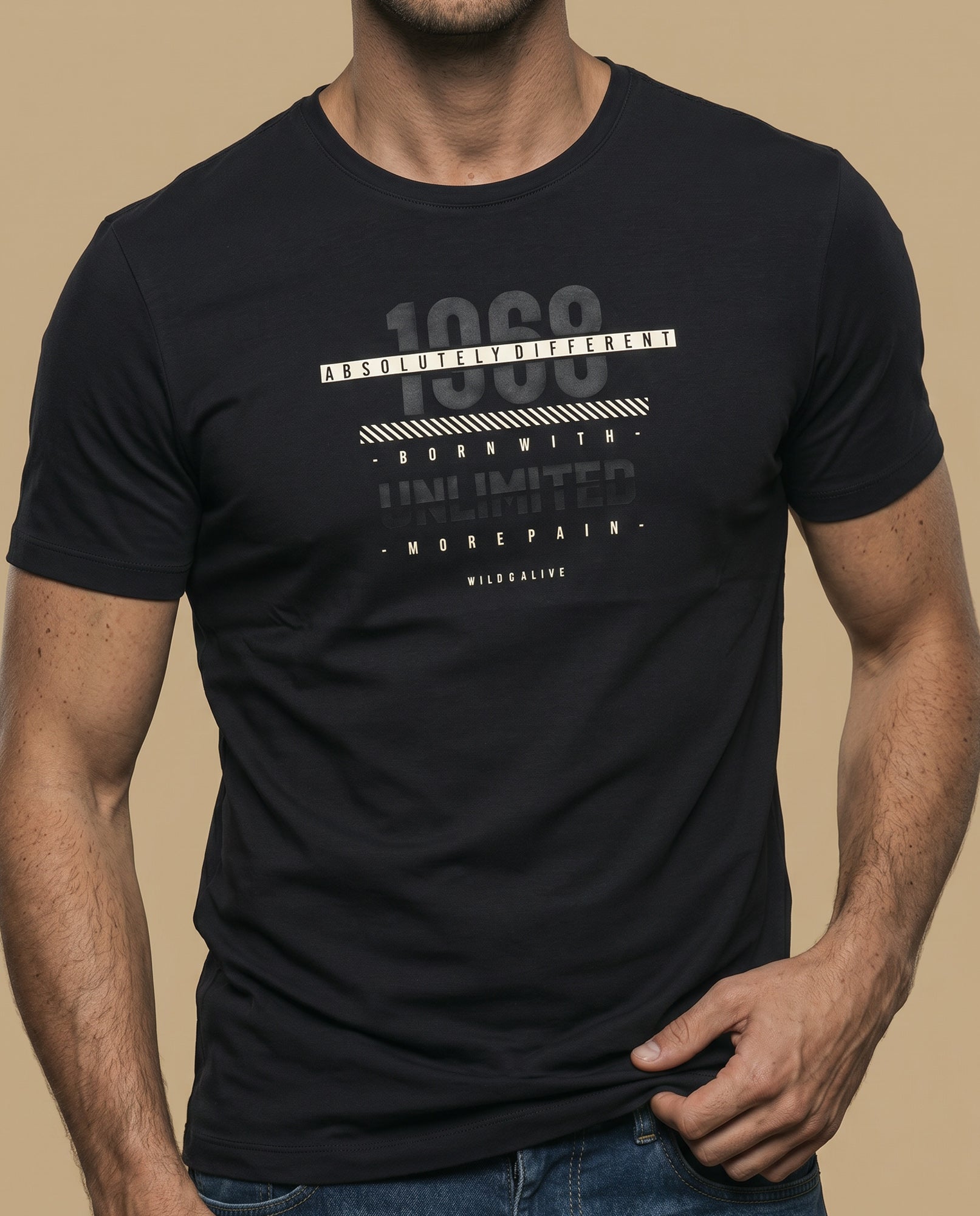 Camiseta manga sisa algodón hombre - Negro 34_345F354_NEG193713_3