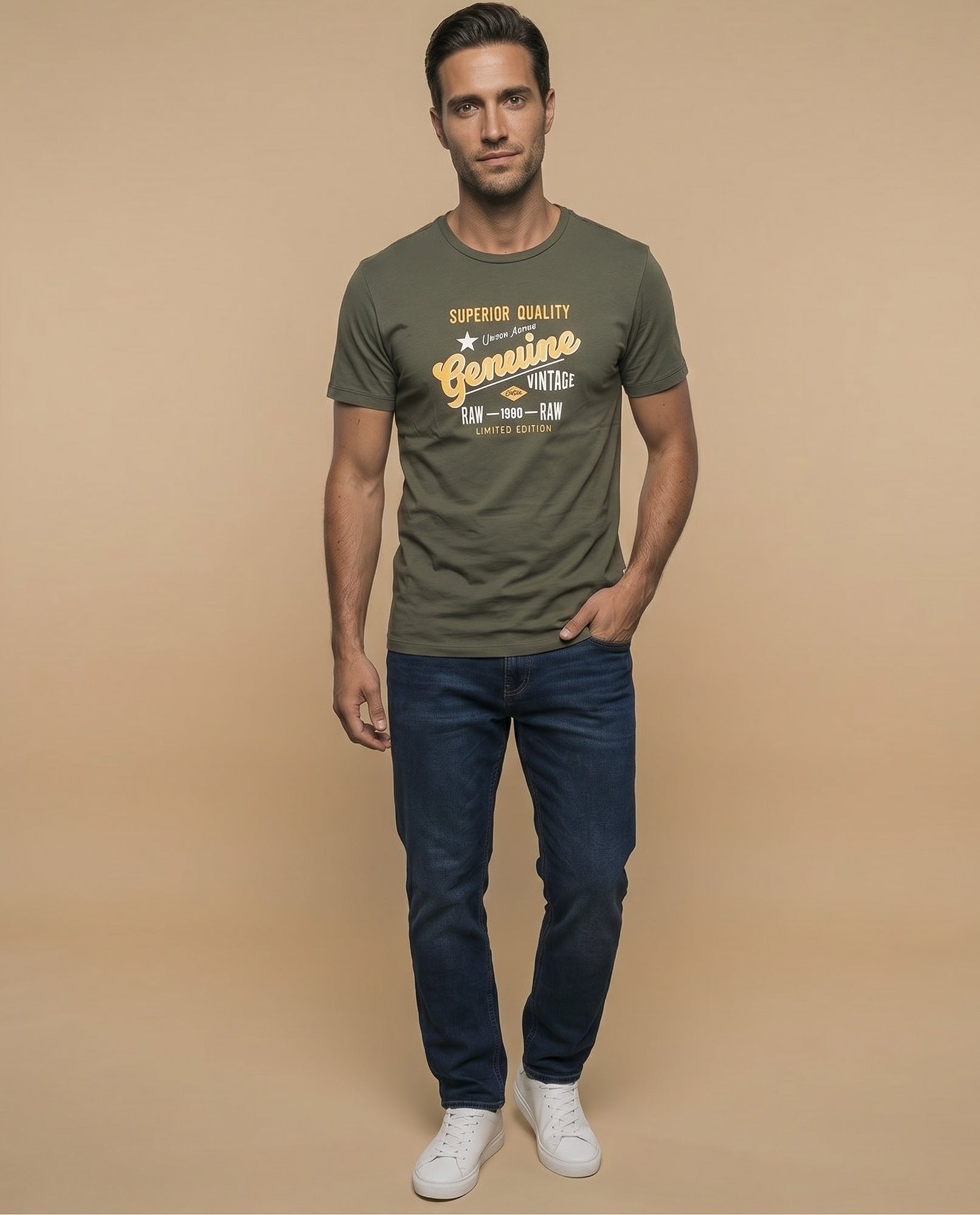 Camiseta manga corta algodón - Verde 34_345F356_VER160541_5