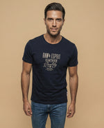 Camiseta estampada regular hombre - Azul