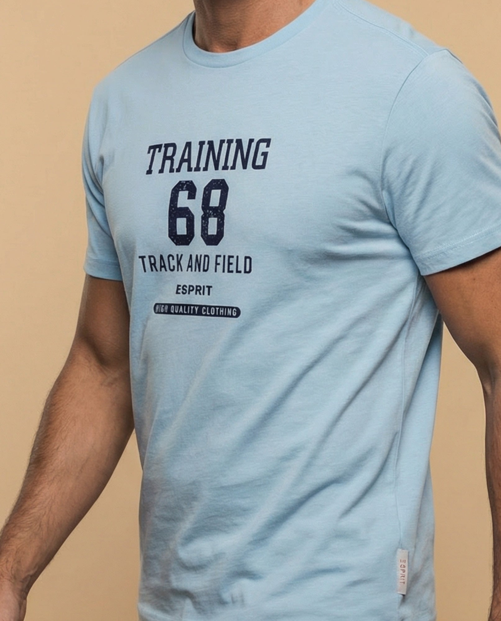 Camiseta de manga corta con estampado deportivo para mujer - Azul 34_345G305_AZU144123_3