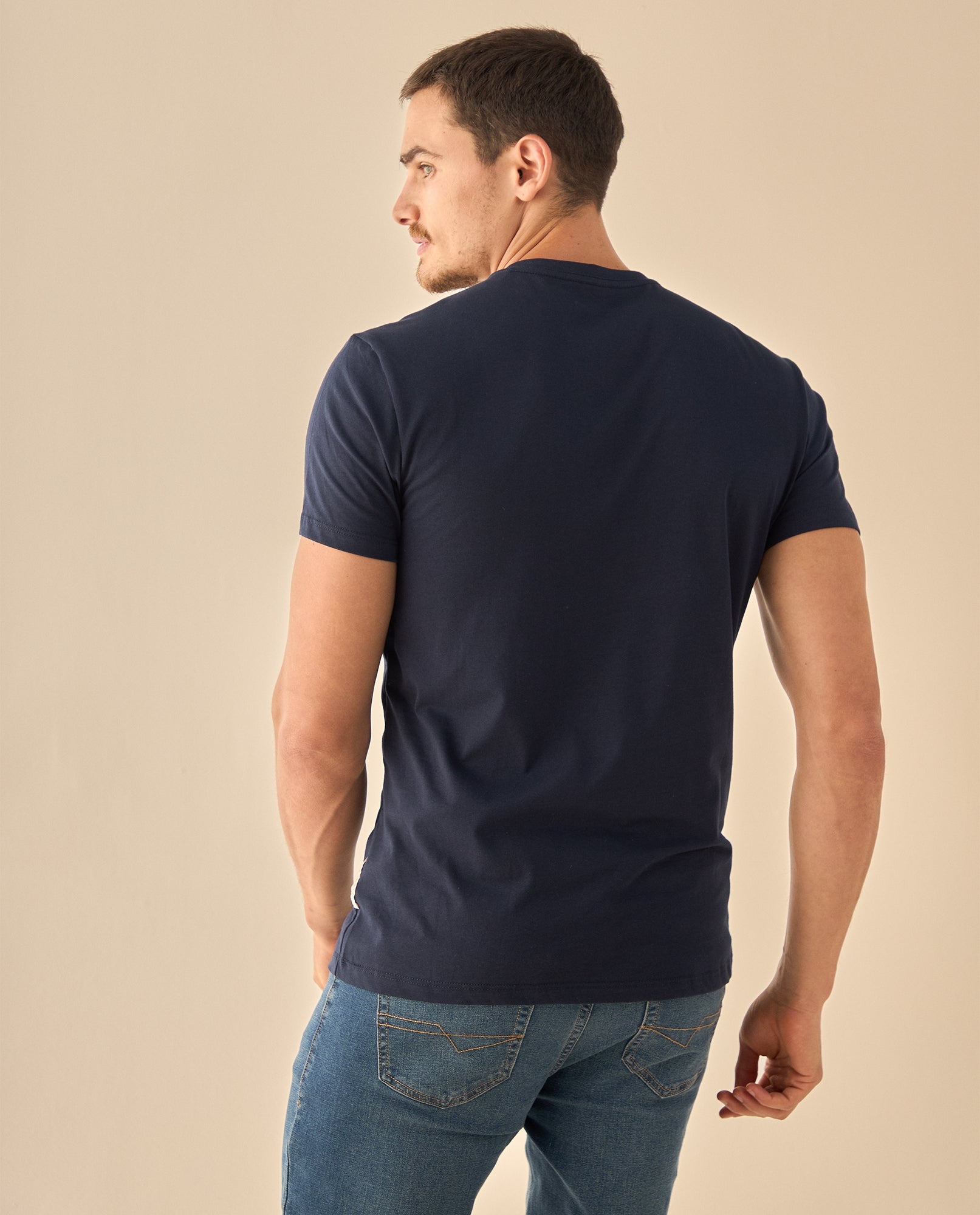 Camiseta Heritage con Logo ESPRIT 1968 - Azul 34_345G308_AZU154309_4