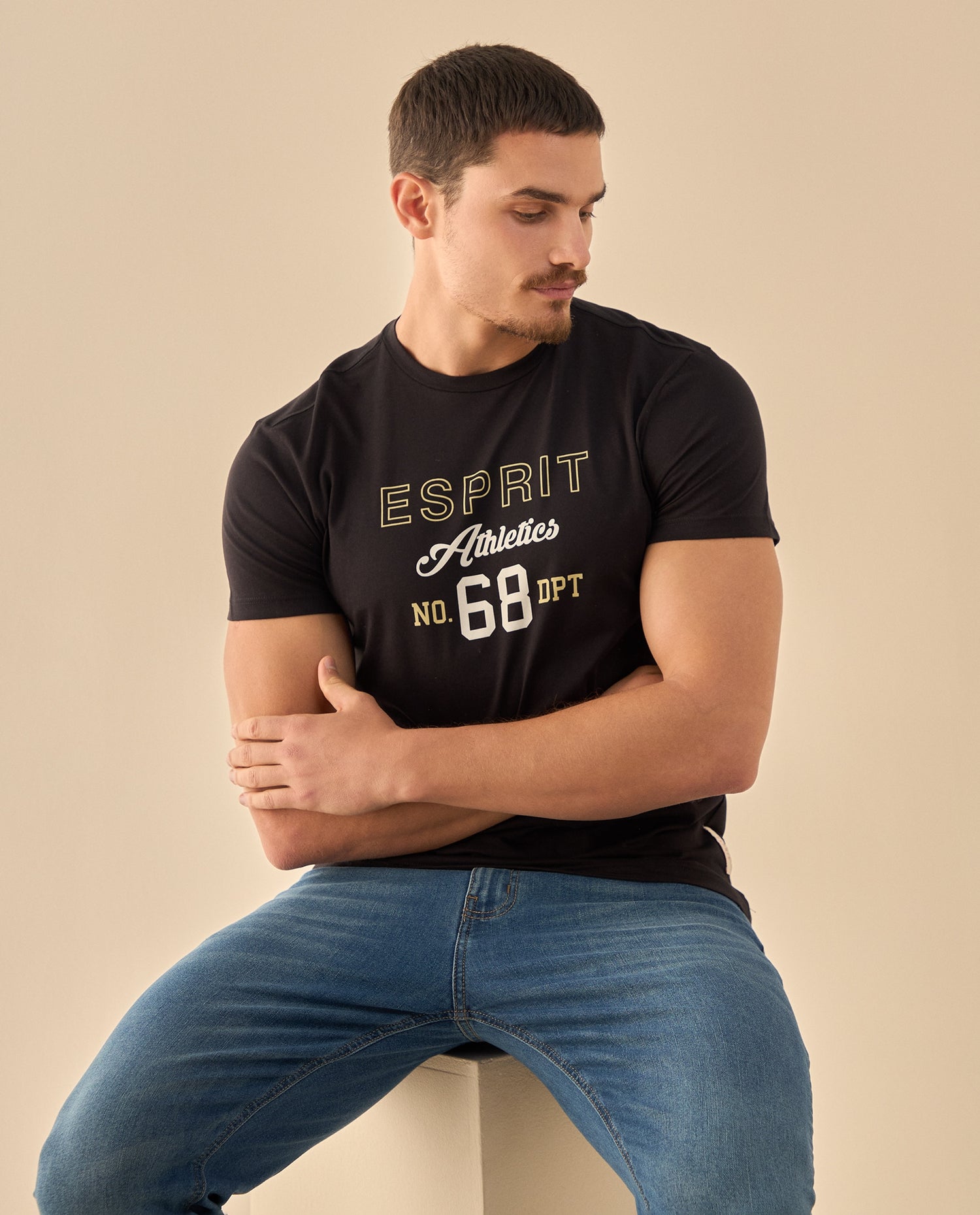 Camiseta Athletics Vintage - Negro