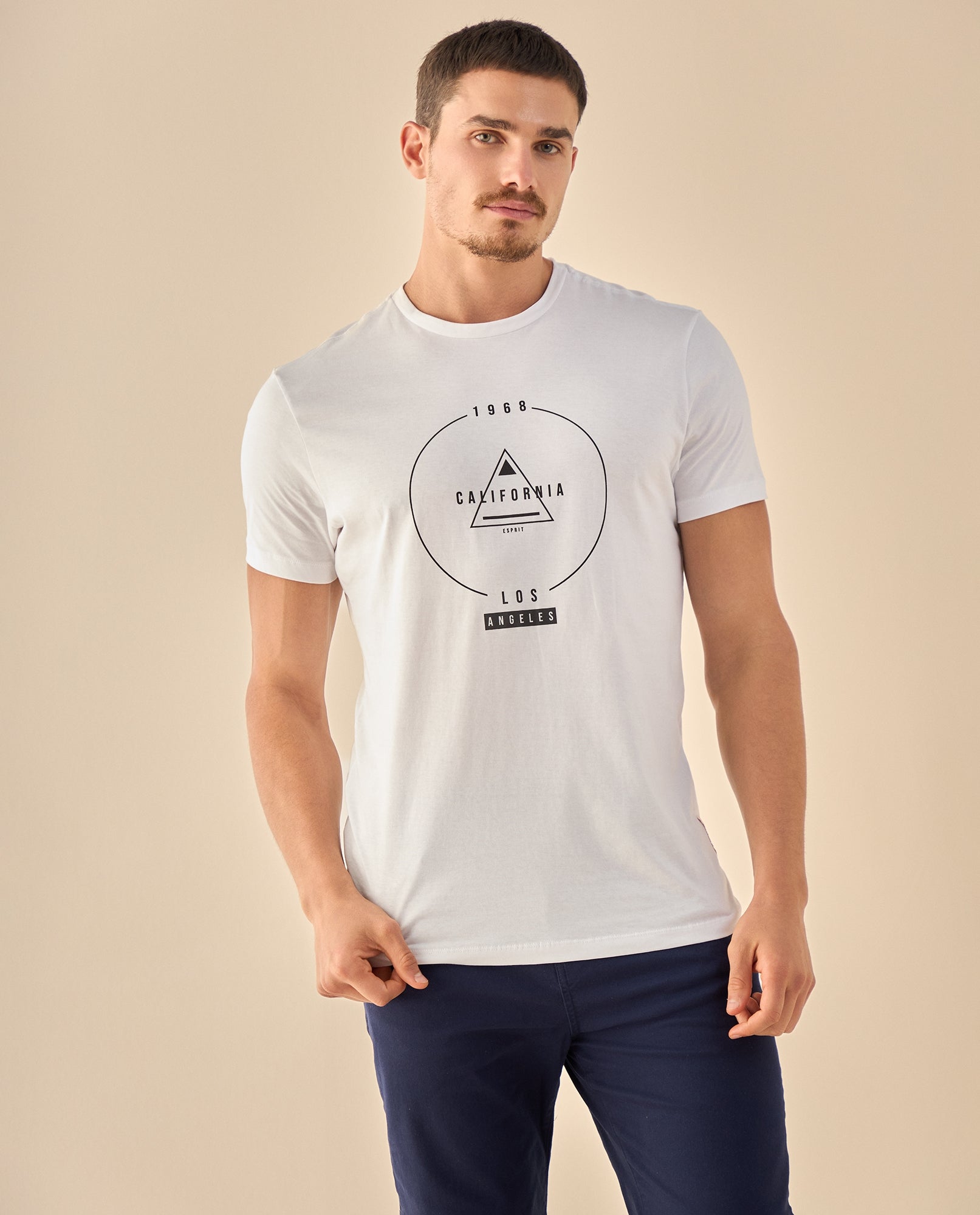 Camiseta con Estampado California Los Angeles - Blanco 34_345G318_BLA114001_0
