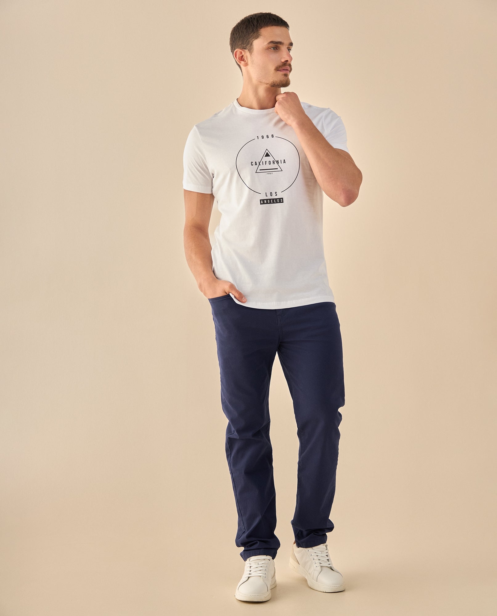 Camiseta con Estampado California Los Angeles - Blanco 34_345G318_BLA114001_5