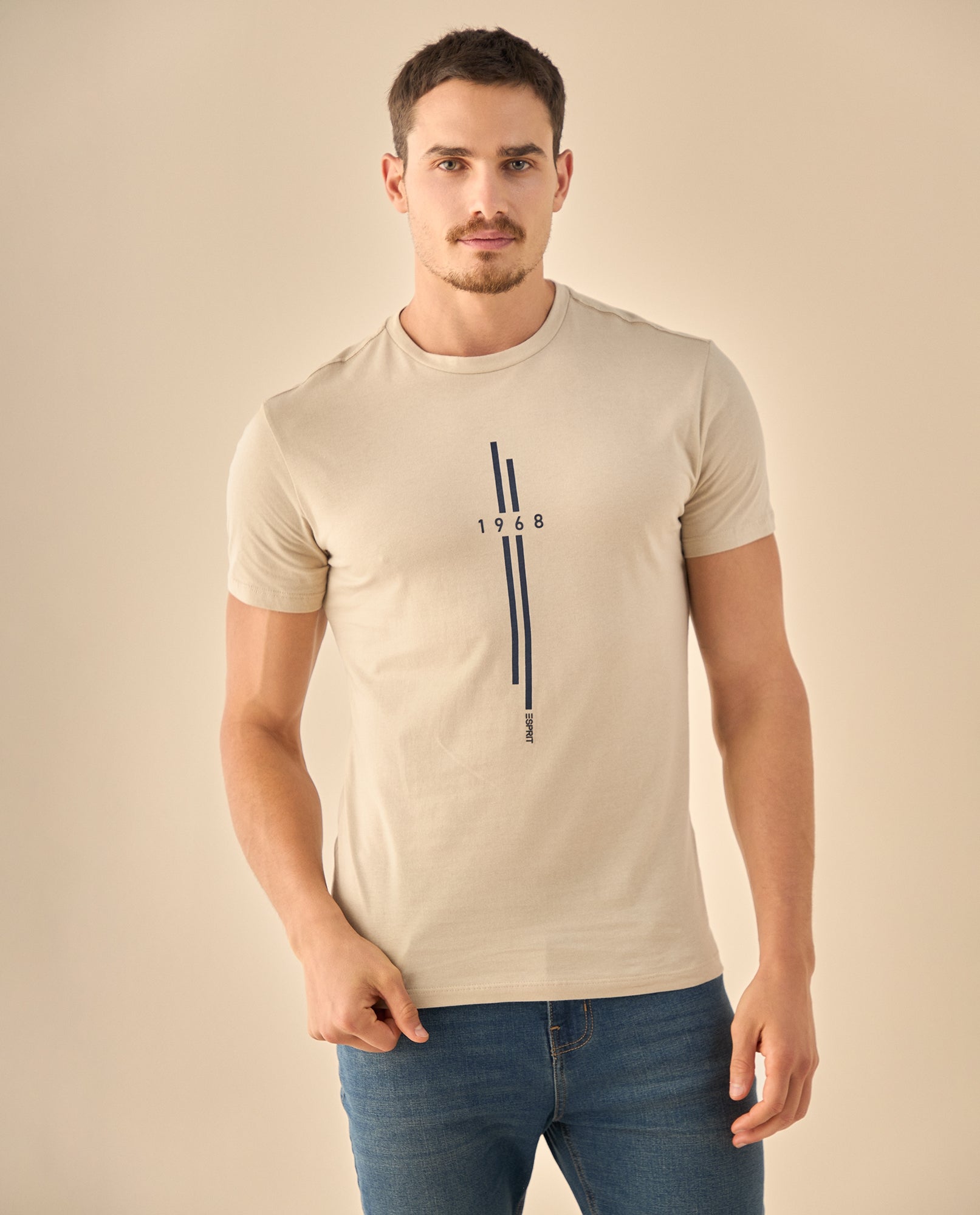 Camiseta Heritage con Estampado 1968 - Beige 34_345G319_BEI130607_0