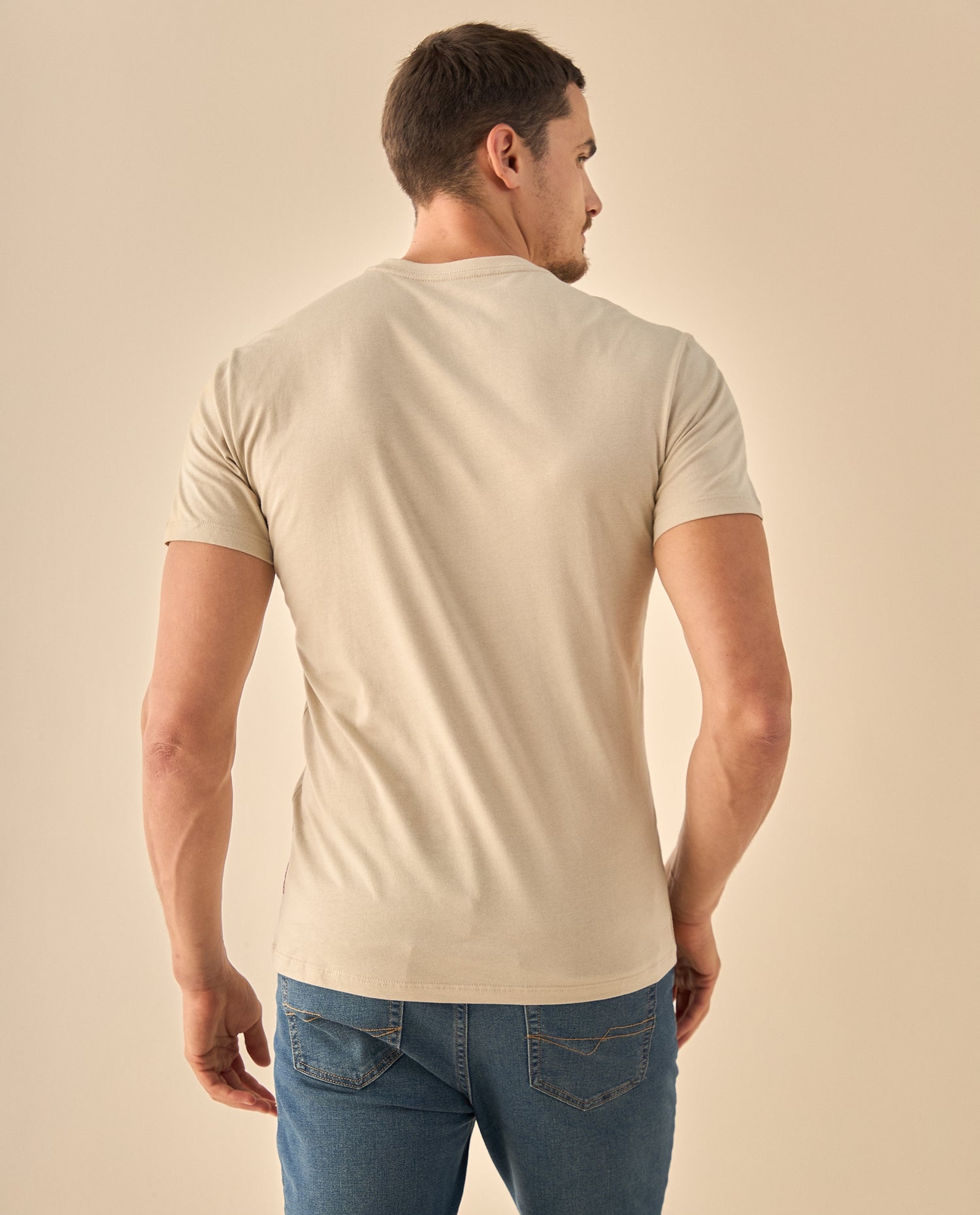 Camiseta Heritage con Estampado 1968 - Beige