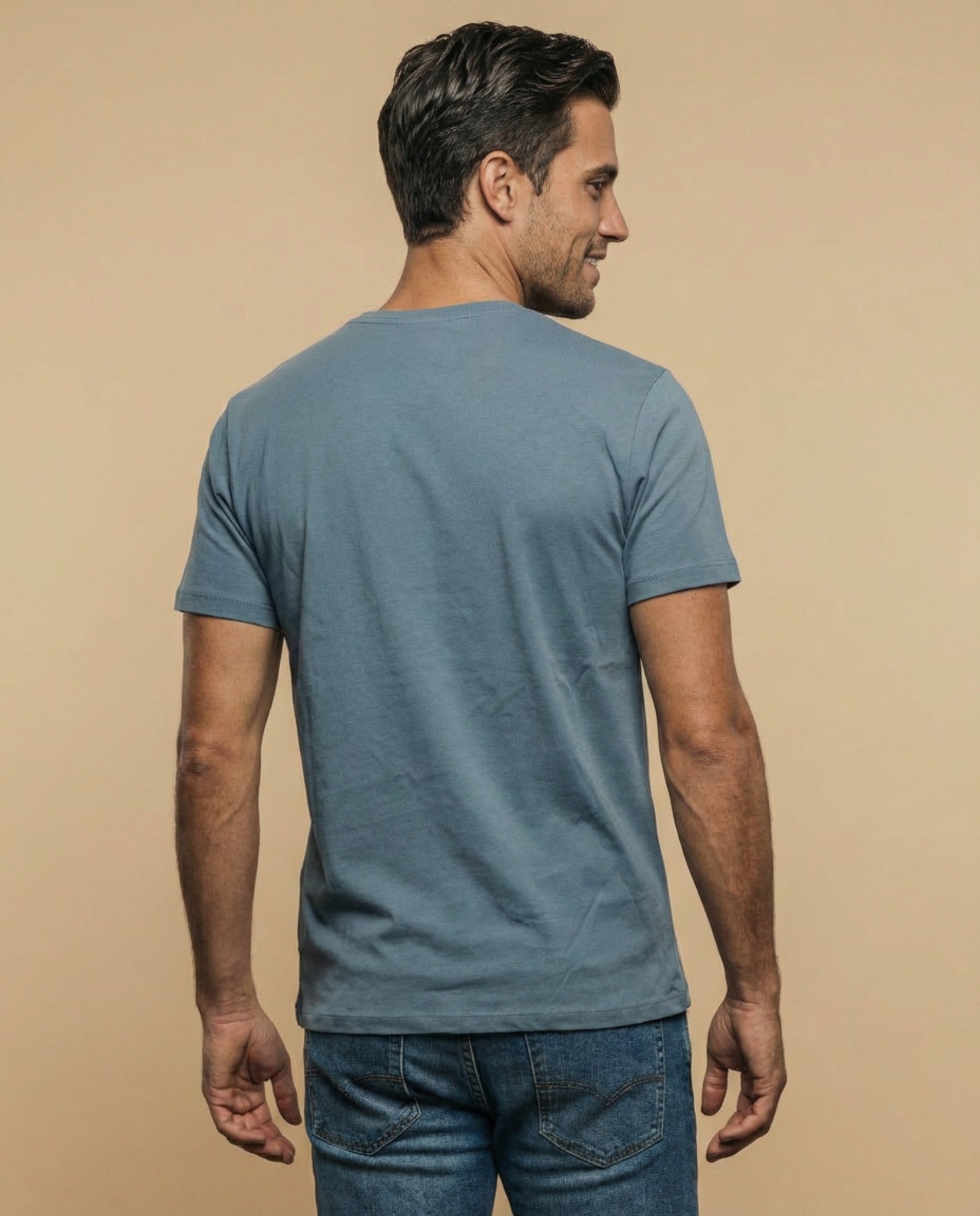 Camiseta manga corta con estampado tipográfico para hombre - Gris 34_345G322_GRI171112_3