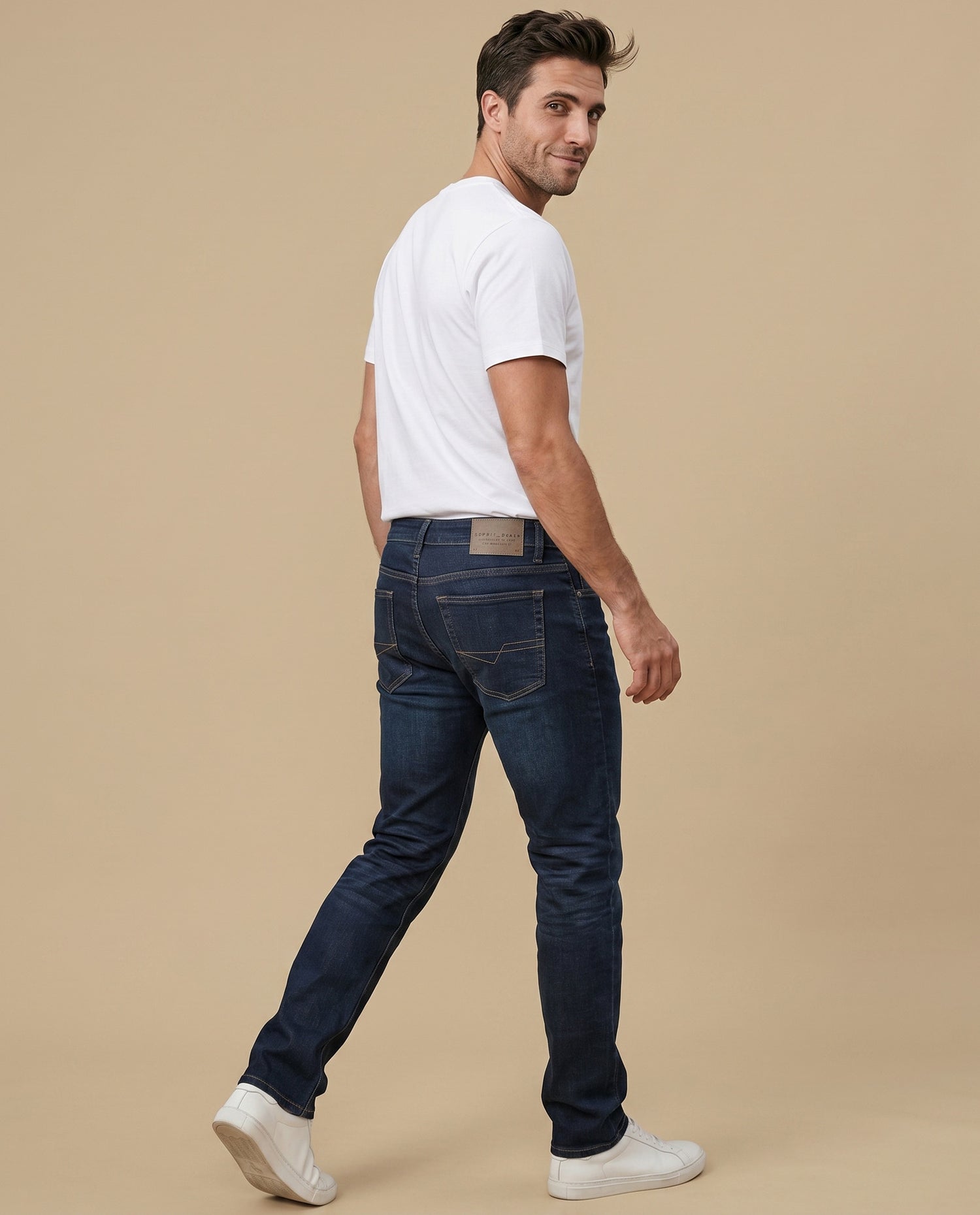 Jean Slim Fit Hombre Azul Oscuro - Azul