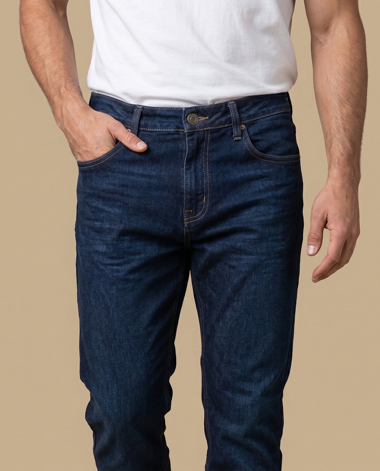 Jean Slim Fit Hombre Azul Oscuro - Azul