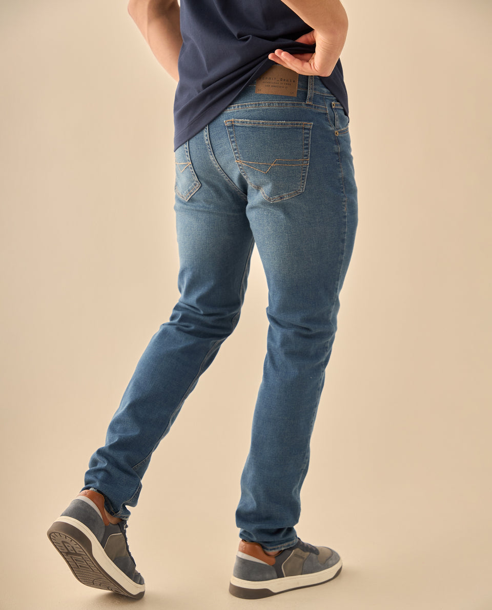 Jean Slim Fit con Costuras Contrastantes - Azul 34_375G303_AZU174027_5