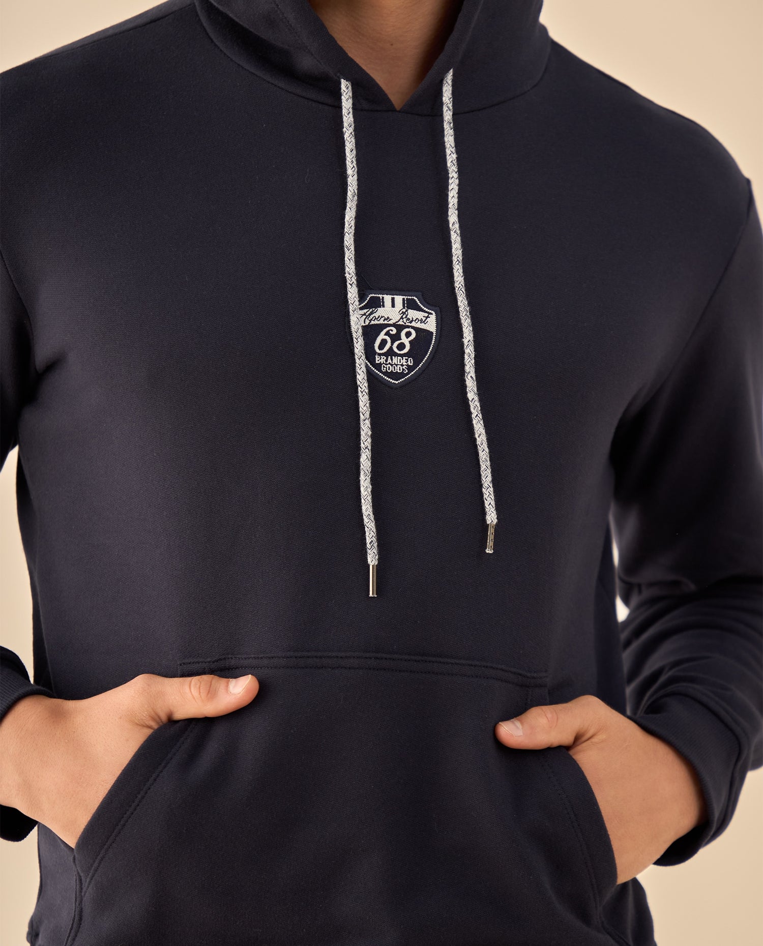 Hoodie con Estampado Outdoor - Azul