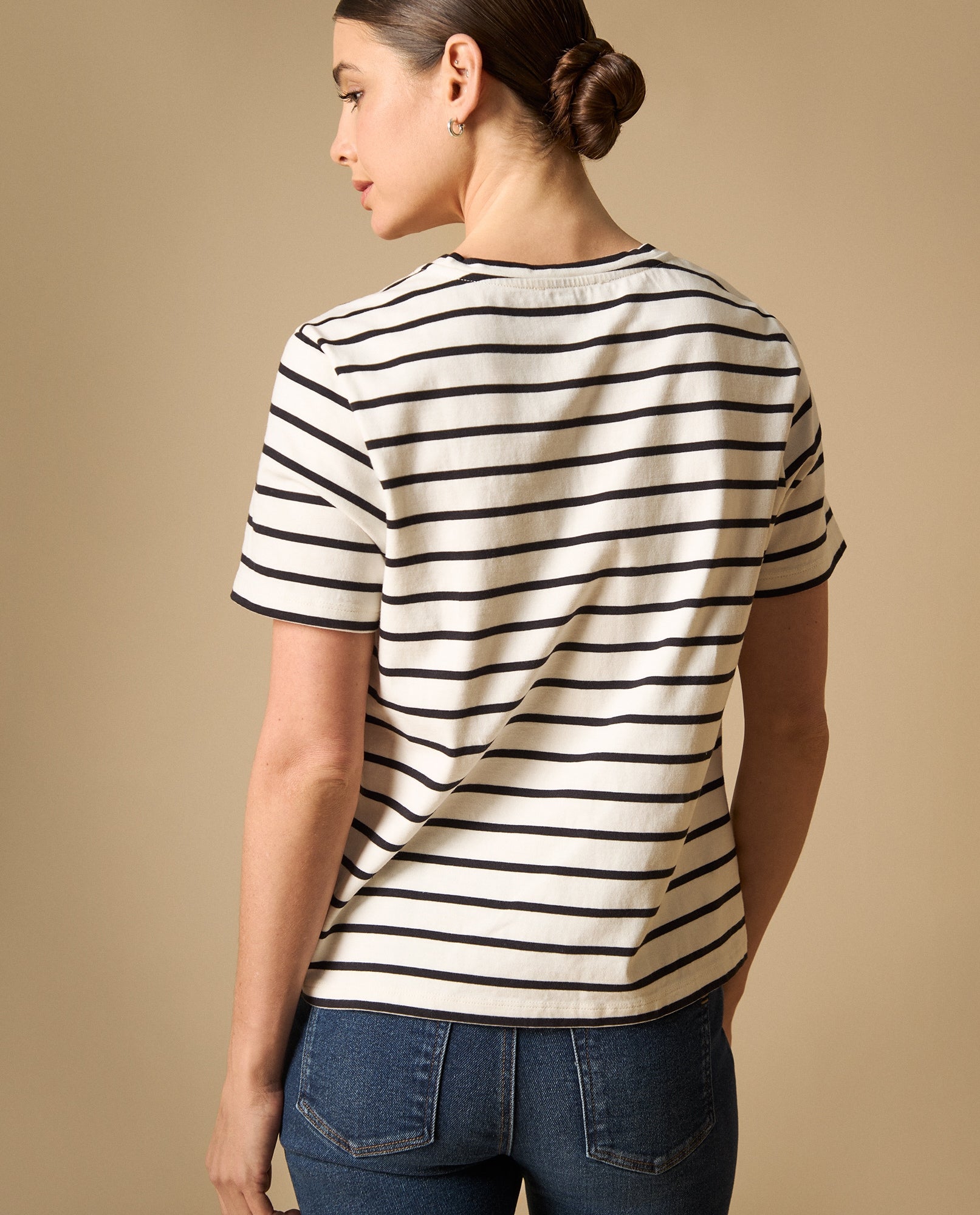 Camiseta básica cuello redondo manga corta - Crudo 34_401H007_CRU111001_5