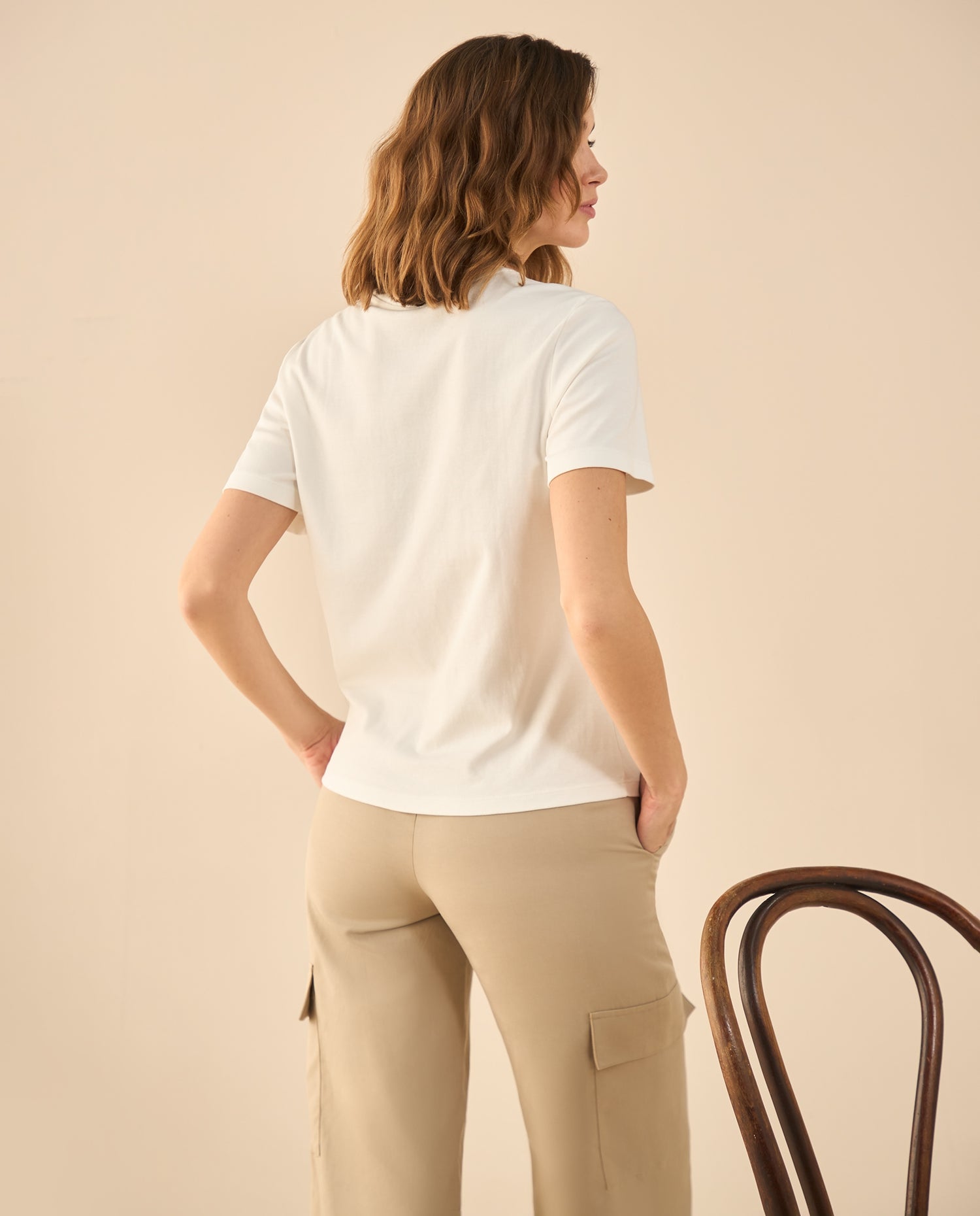 Camiseta manga corta para mujer - Blanco