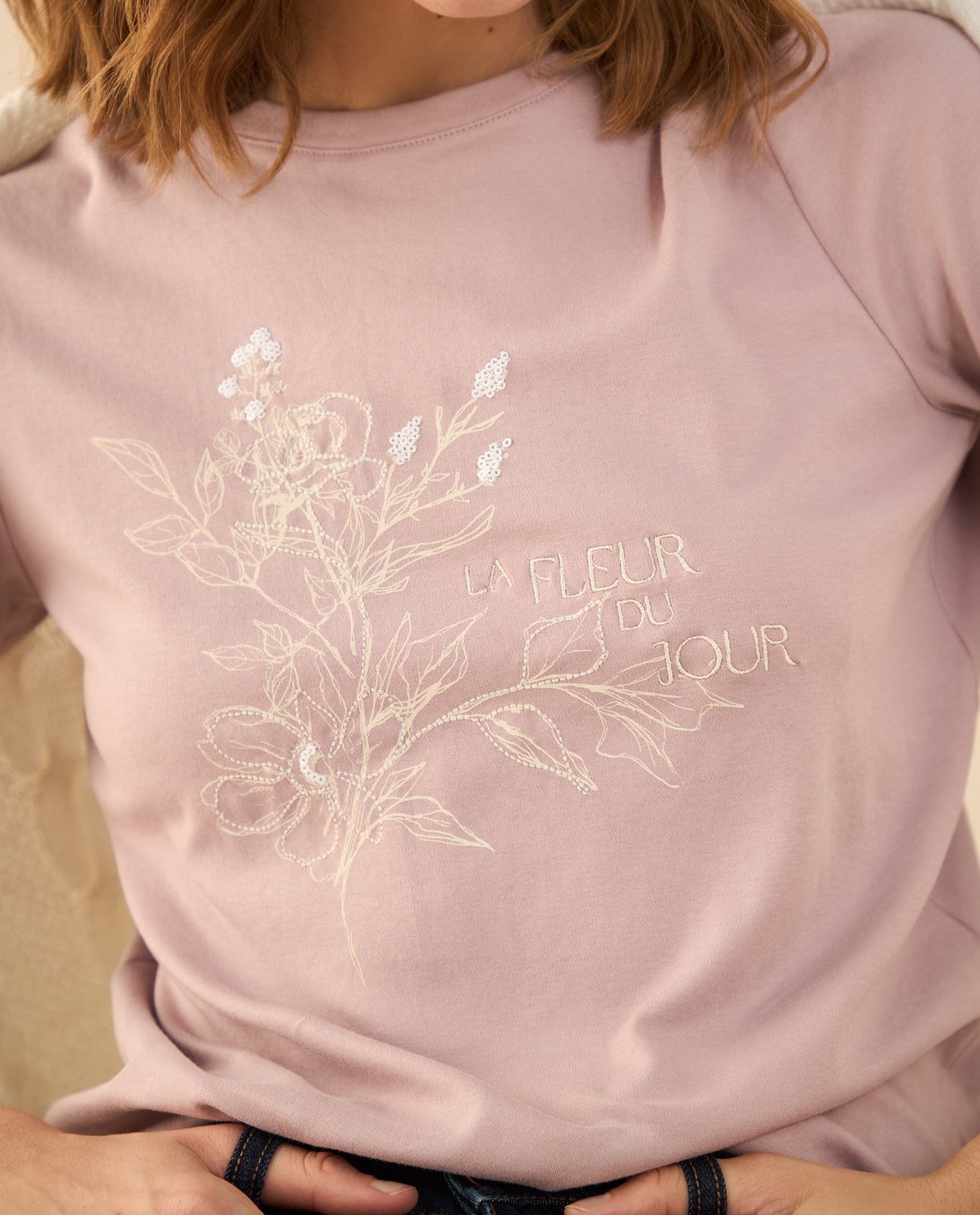 Camiseta manga corta para mujer - Rosa