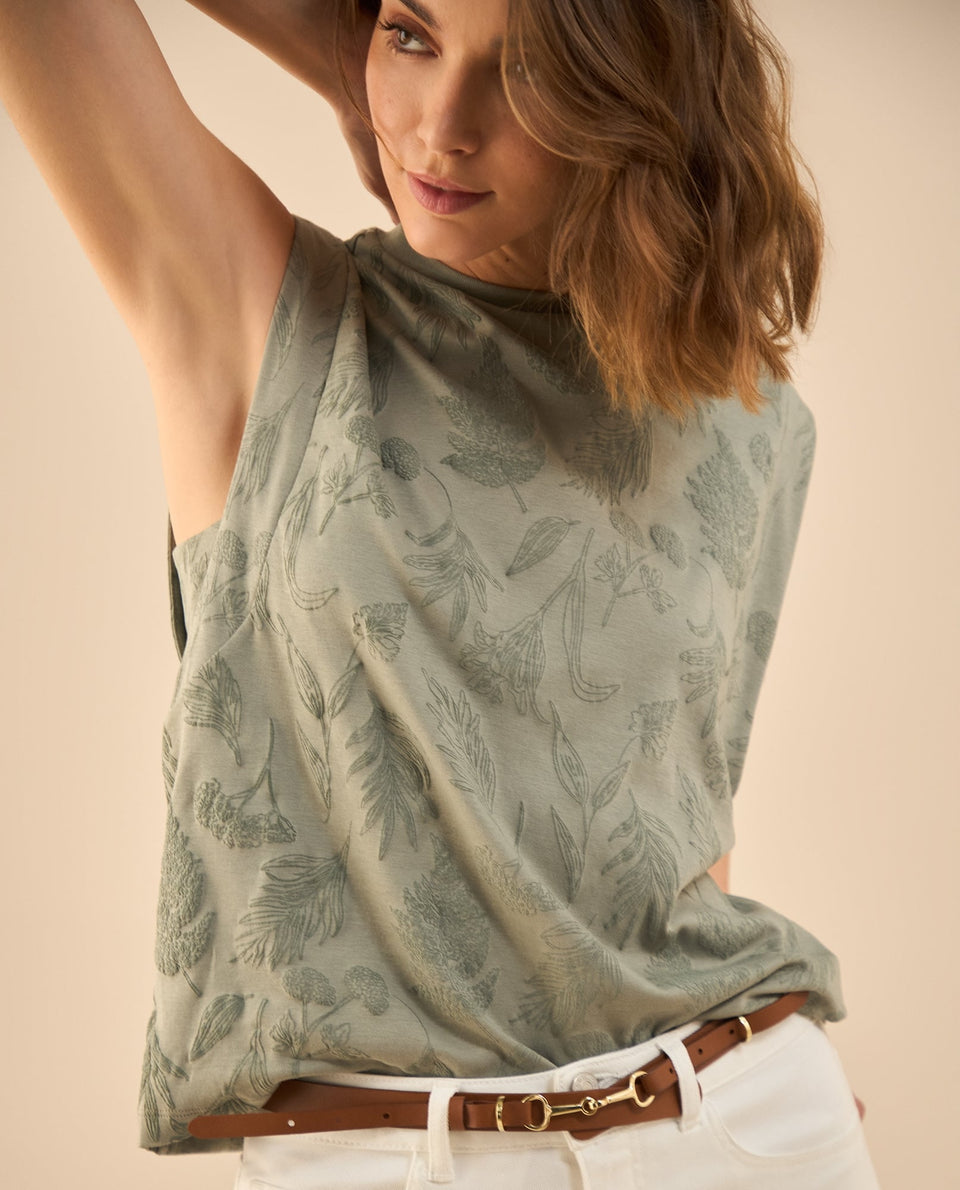 Camiseta clásica manga sisa para mujer - Verde 34_402G005_VER176206_3