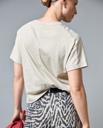 Camiseta Mujer Cuello Redondo Larga - Crudo
